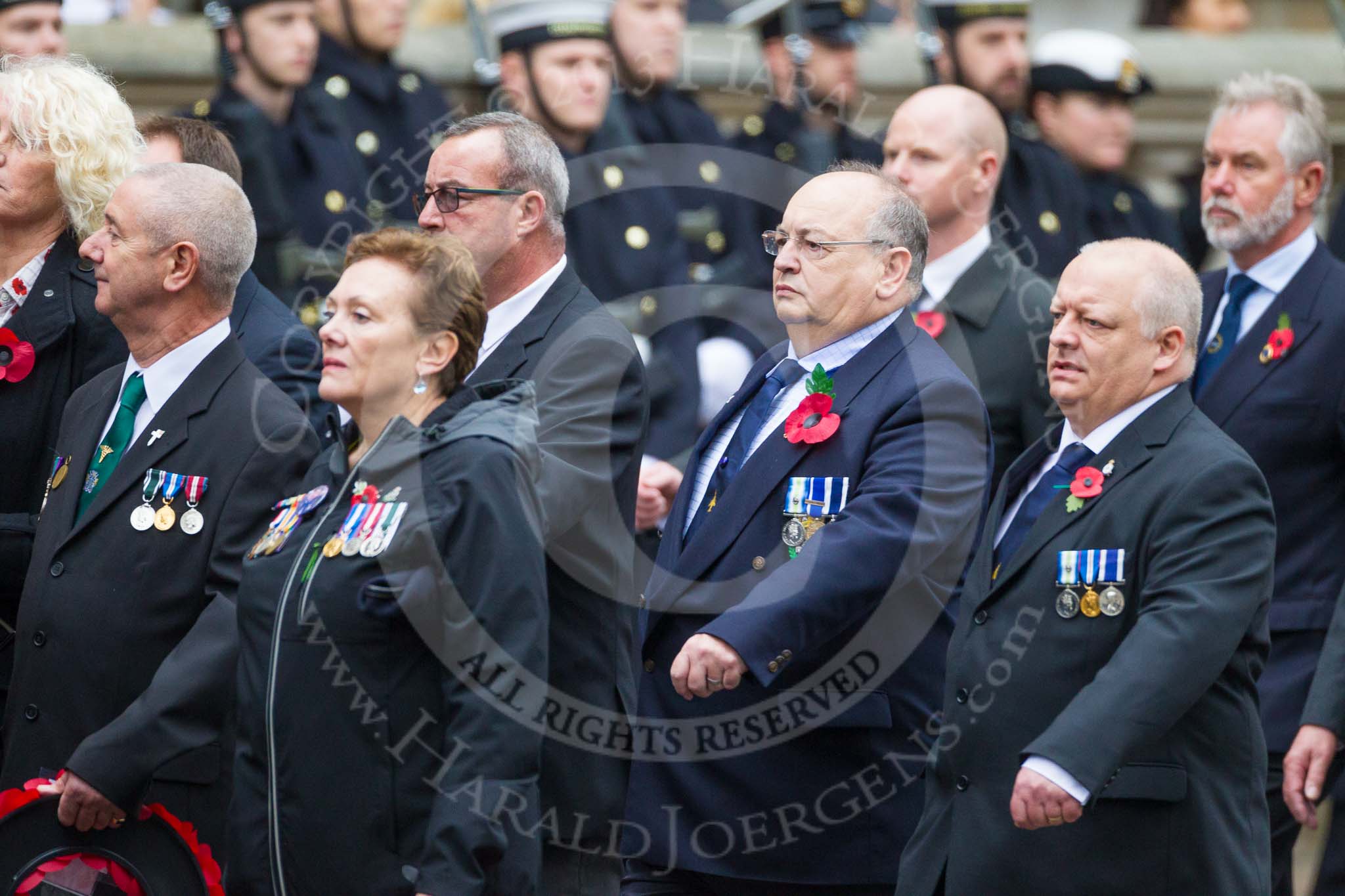Remembrance Sunday at the Cenotaph 2015: Group E4, Sea Harrier Association.
Cenotaph, Whitehall, London SW1,
London,
Greater London,
United Kingdom,
on 08 November 2015 at 11:59, image #837