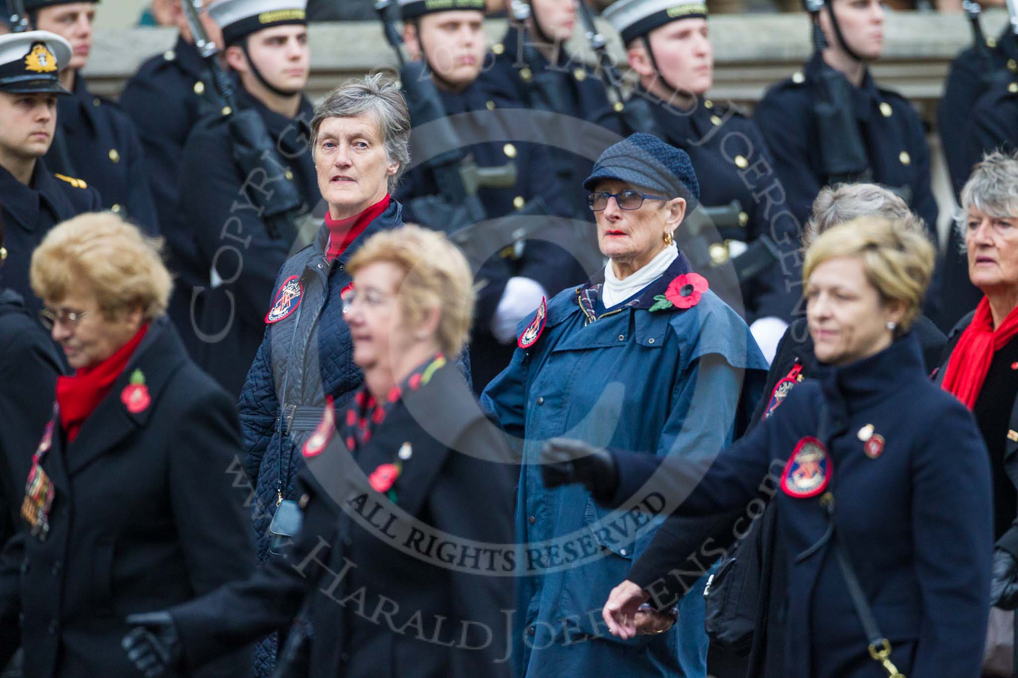 Remembrance Sunday at the Cenotaph 2015: Group E17, Queen Alexandra's Royal Naval Nursing Service.
Cenotaph, Whitehall, London SW1,
London,
Greater London,
United Kingdom,
on 08 November 2015 at 12:00, image #895
