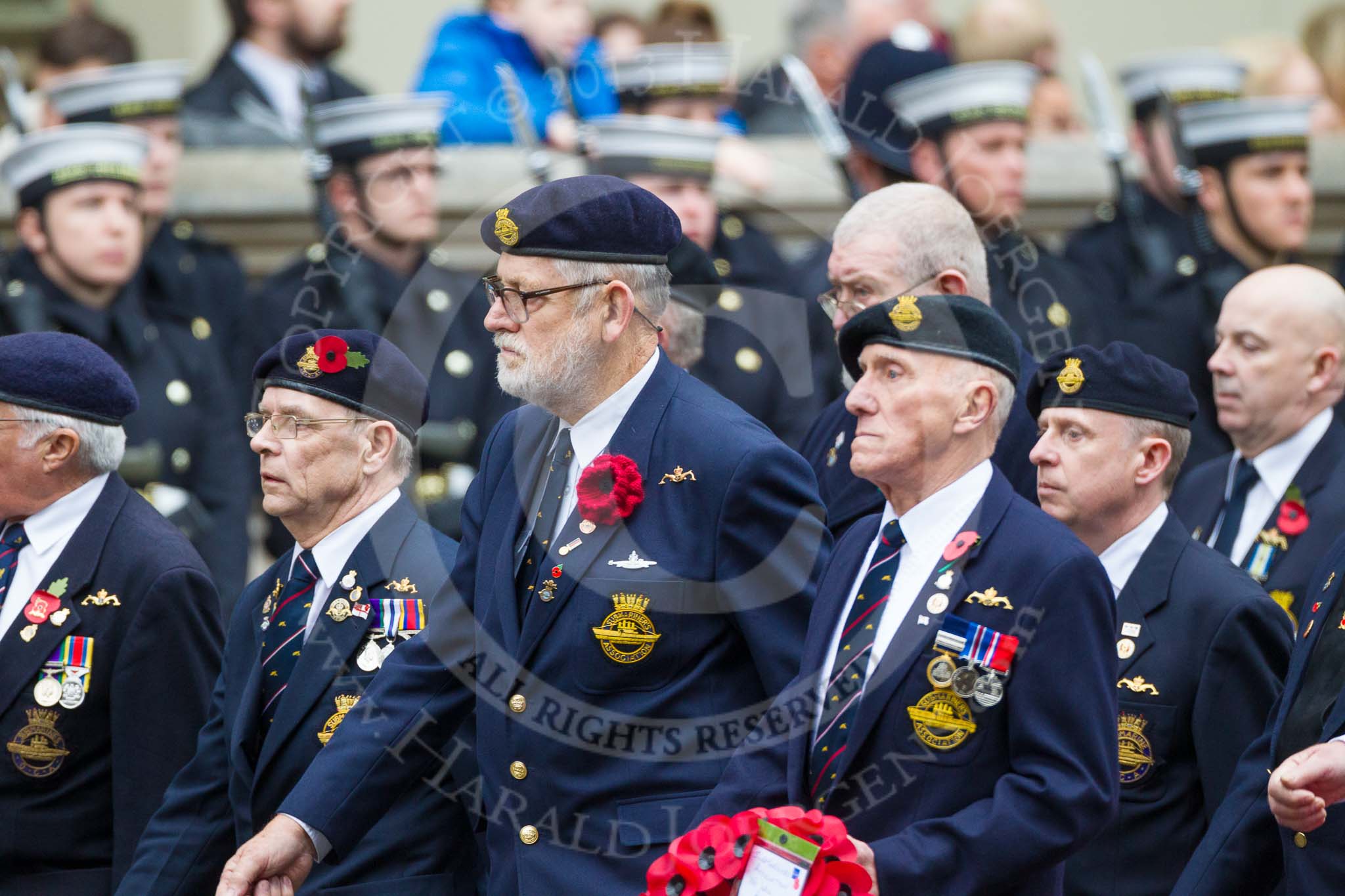 Remembrance Sunday at the Cenotaph 2015: Group E25, Submariners Association.
Cenotaph, Whitehall, London SW1,
London,
Greater London,
United Kingdom,
on 08 November 2015 at 12:02, image #926