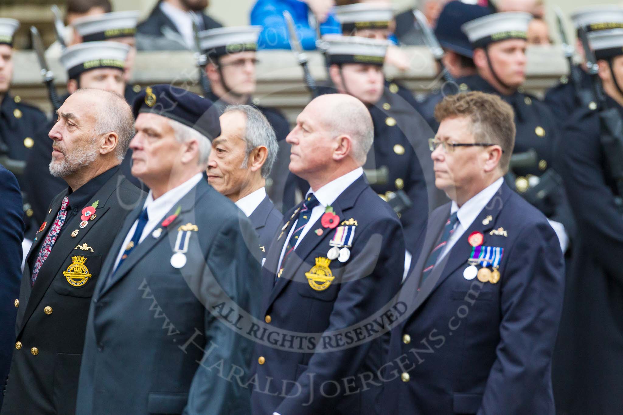 Remembrance Sunday at the Cenotaph 2015: Group E25, Submariners Association.
Cenotaph, Whitehall, London SW1,
London,
Greater London,
United Kingdom,
on 08 November 2015 at 12:02, image #930