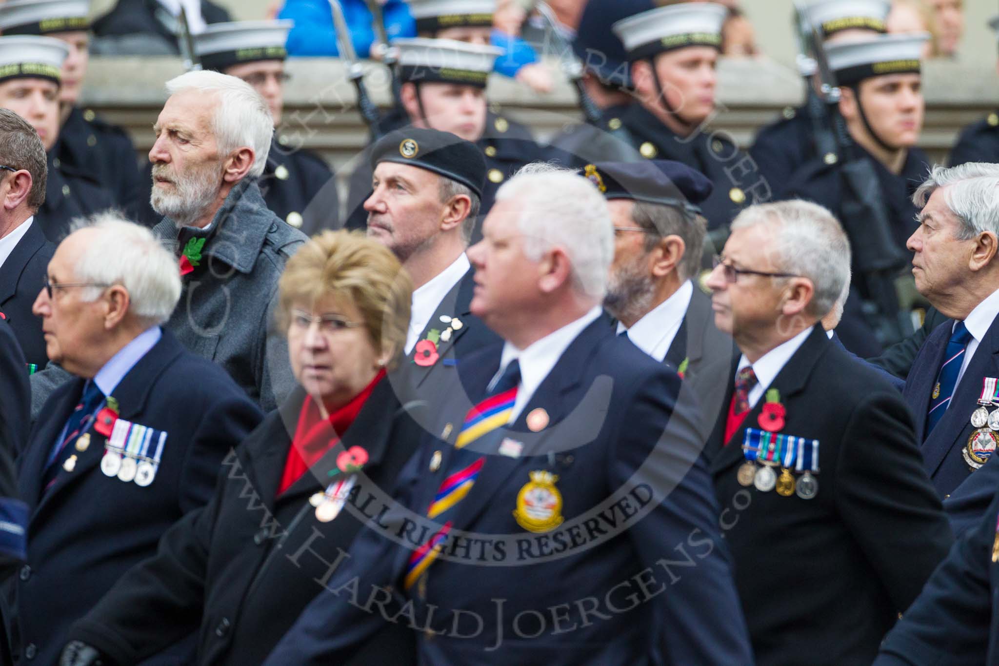Remembrance Sunday at the Cenotaph 2015: Group E28, Aircraft Handlers Association.
Cenotaph, Whitehall, London SW1,
London,
Greater London,
United Kingdom,
on 08 November 2015 at 12:02, image #954