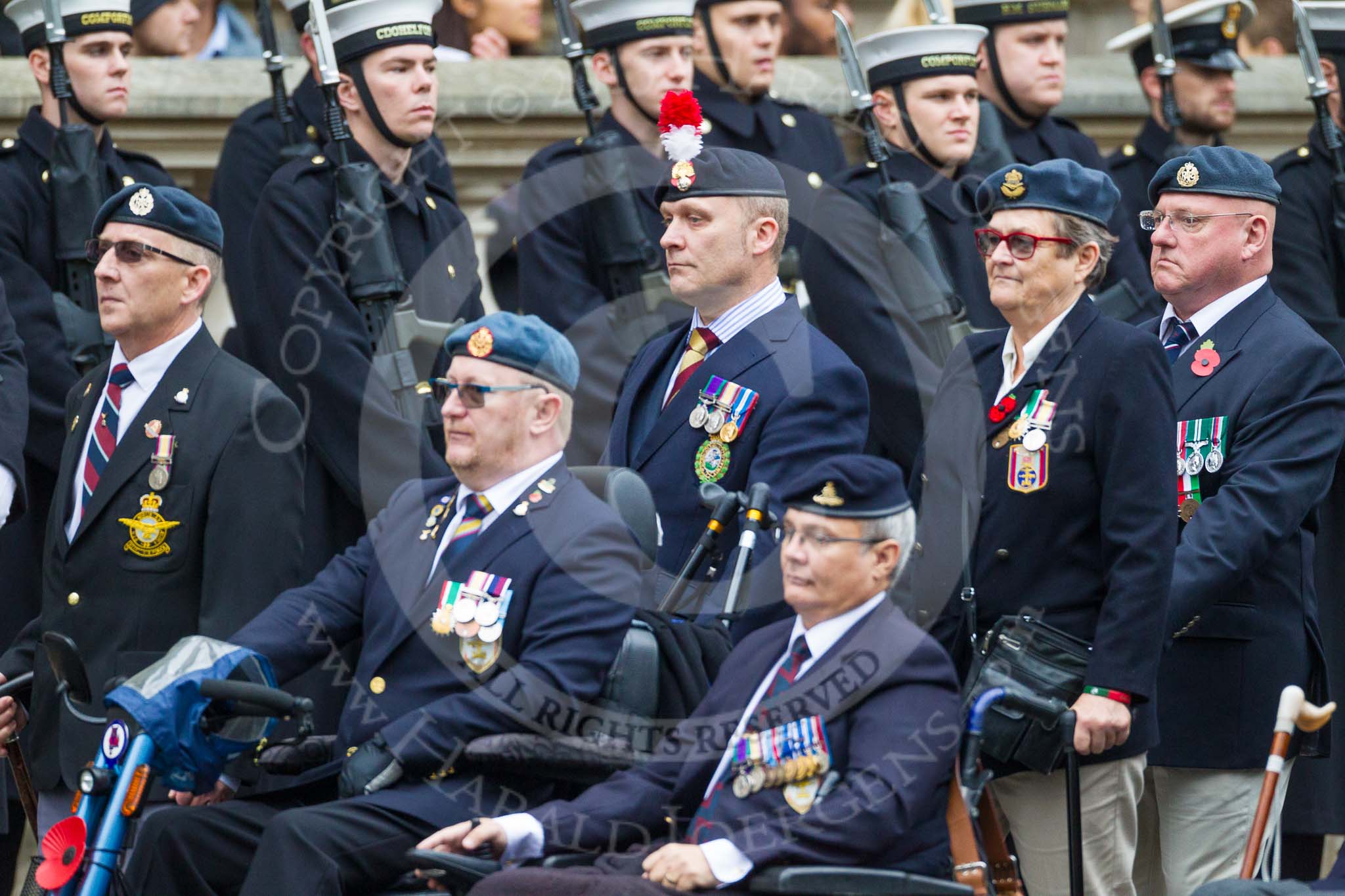 Remembrance Sunday at the Cenotaph 2015: Group F16, National Gulf Veterans & Families Association.
Cenotaph, Whitehall, London SW1,
London,
Greater London,
United Kingdom,
on 08 November 2015 at 12:06, image #1082
