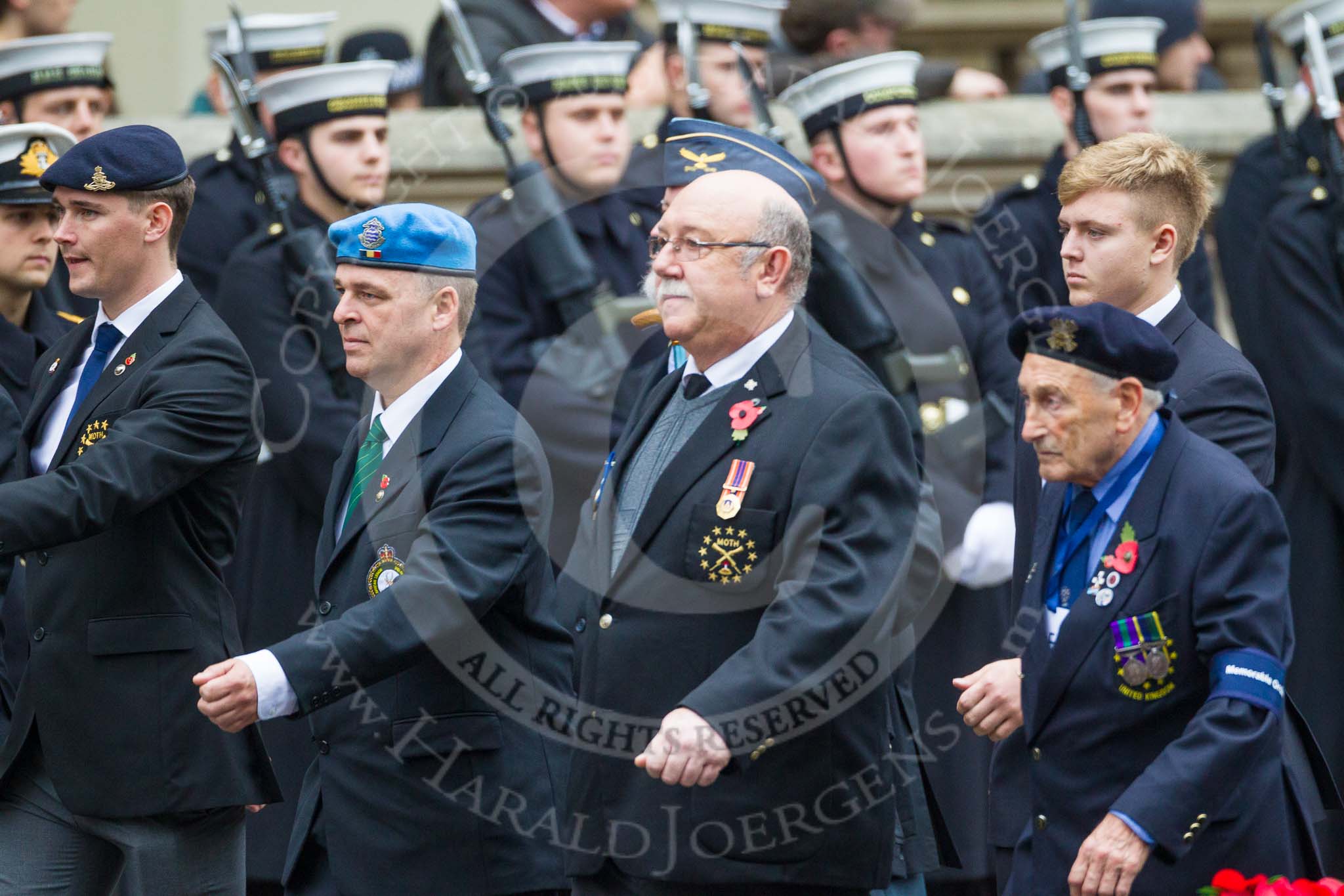 Remembrance Sunday at the Cenotaph 2015: Group F18, Memorable Order of Tin Hats.
Cenotaph, Whitehall, London SW1,
London,
Greater London,
United Kingdom,
on 08 November 2015 at 12:06, image #1096