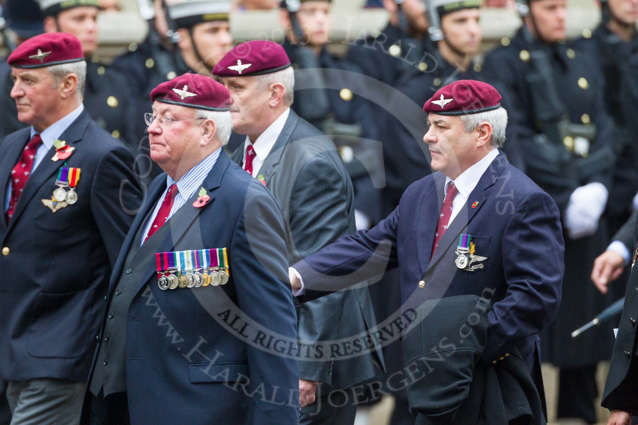 Remembrance Sunday at the Cenotaph 2015: Group A3, Parachute Regimental Association.
Cenotaph, Whitehall, London SW1,
London,
Greater London,
United Kingdom,
on 08 November 2015 at 12:09, image #1196