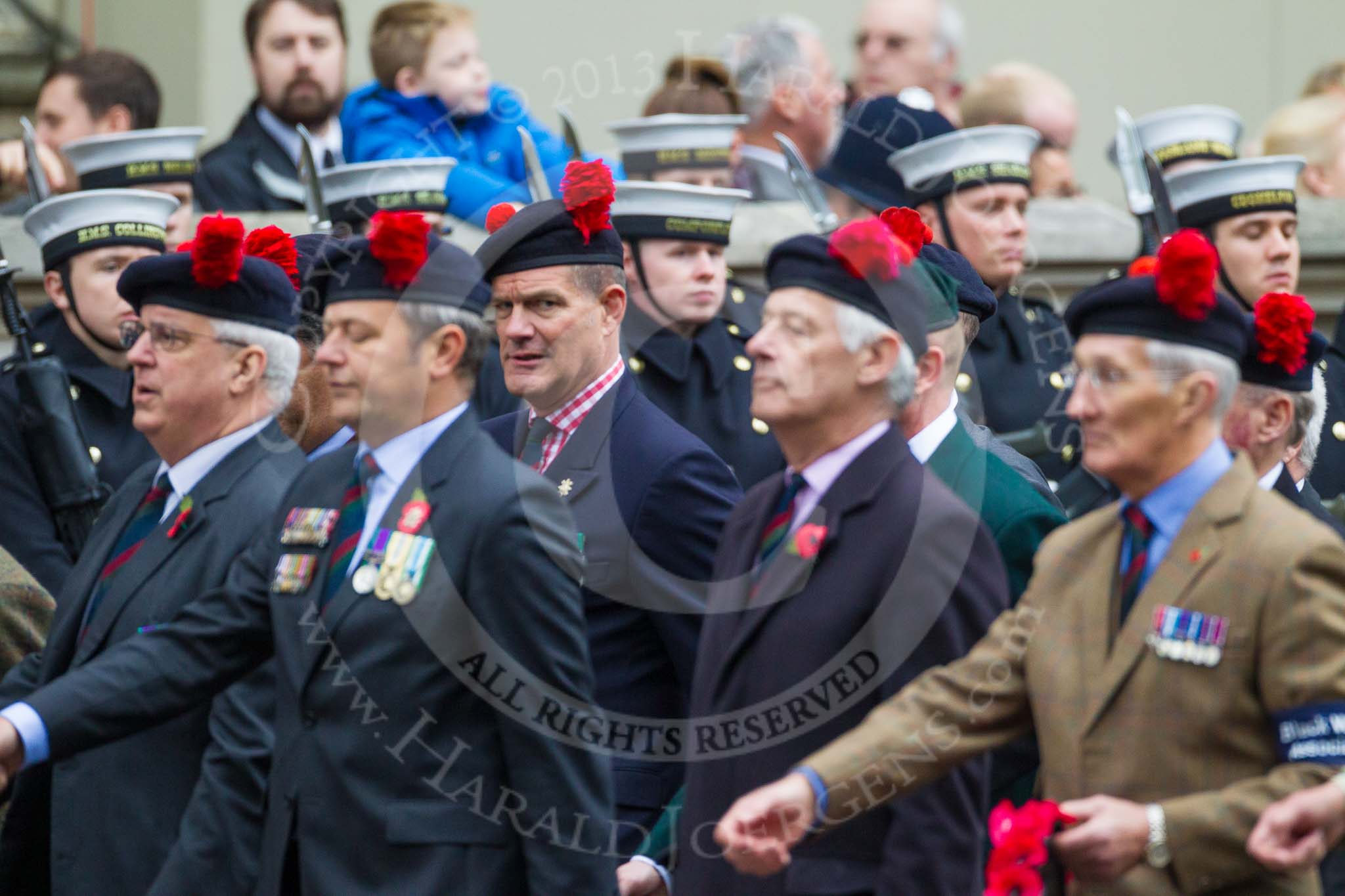 Remembrance Sunday at the Cenotaph 2015: Group A5, Black Watch Association.
Cenotaph, Whitehall, London SW1,
London,
Greater London,
United Kingdom,
on 08 November 2015 at 12:09, image #1212