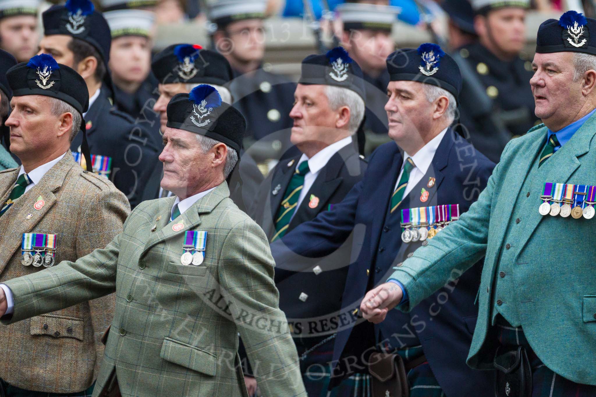 Remembrance Sunday at the Cenotaph 2015: Group A8, Queen's Own Highlanders Regimental Association.
Cenotaph, Whitehall, London SW1,
London,
Greater London,
United Kingdom,
on 08 November 2015 at 12:10, image #1242