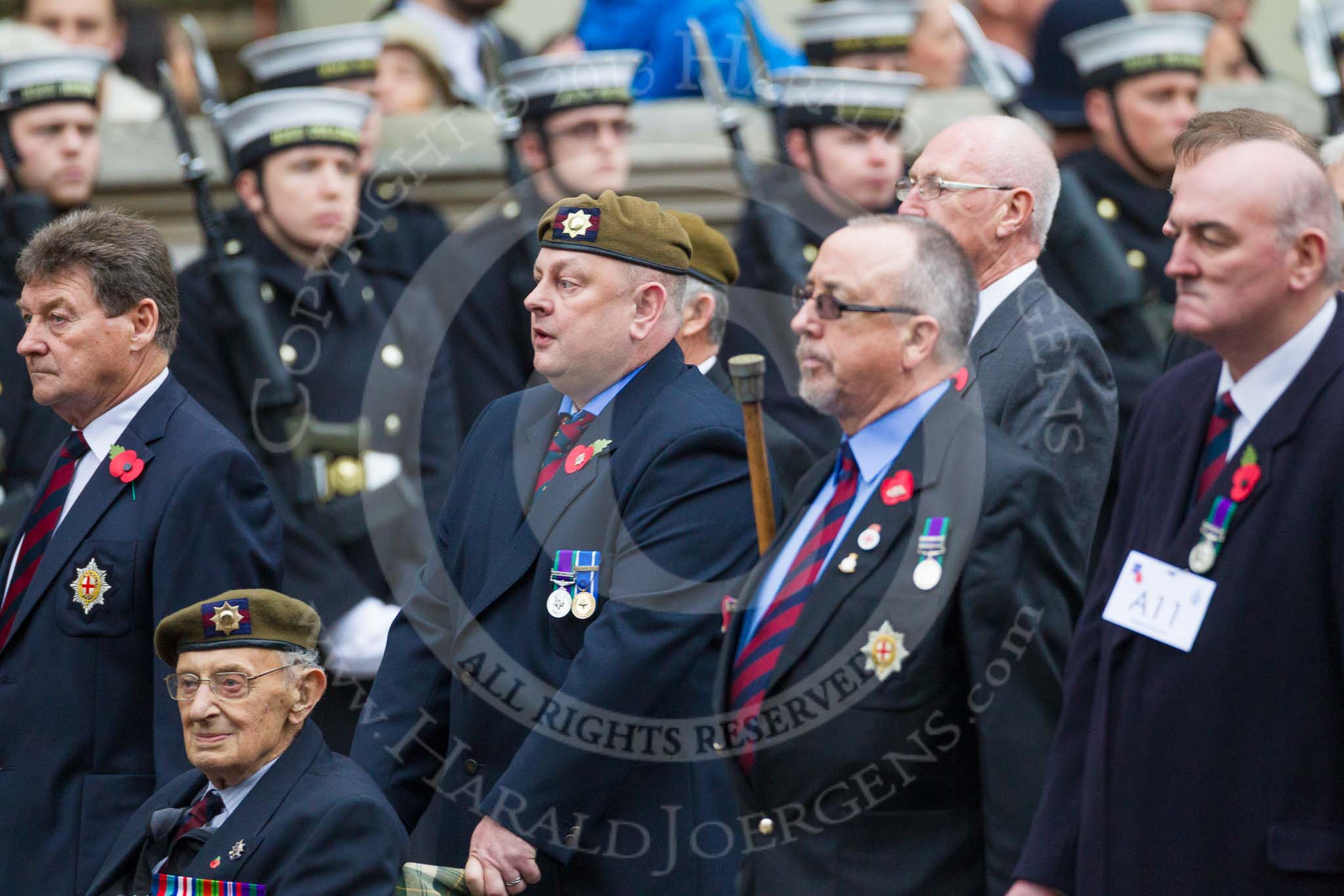 Remembrance Sunday at the Cenotaph 2015: Group A11, Coldstream Guards Association.
Cenotaph, Whitehall, London SW1,
London,
Greater London,
United Kingdom,
on 08 November 2015 at 12:10, image #1257
