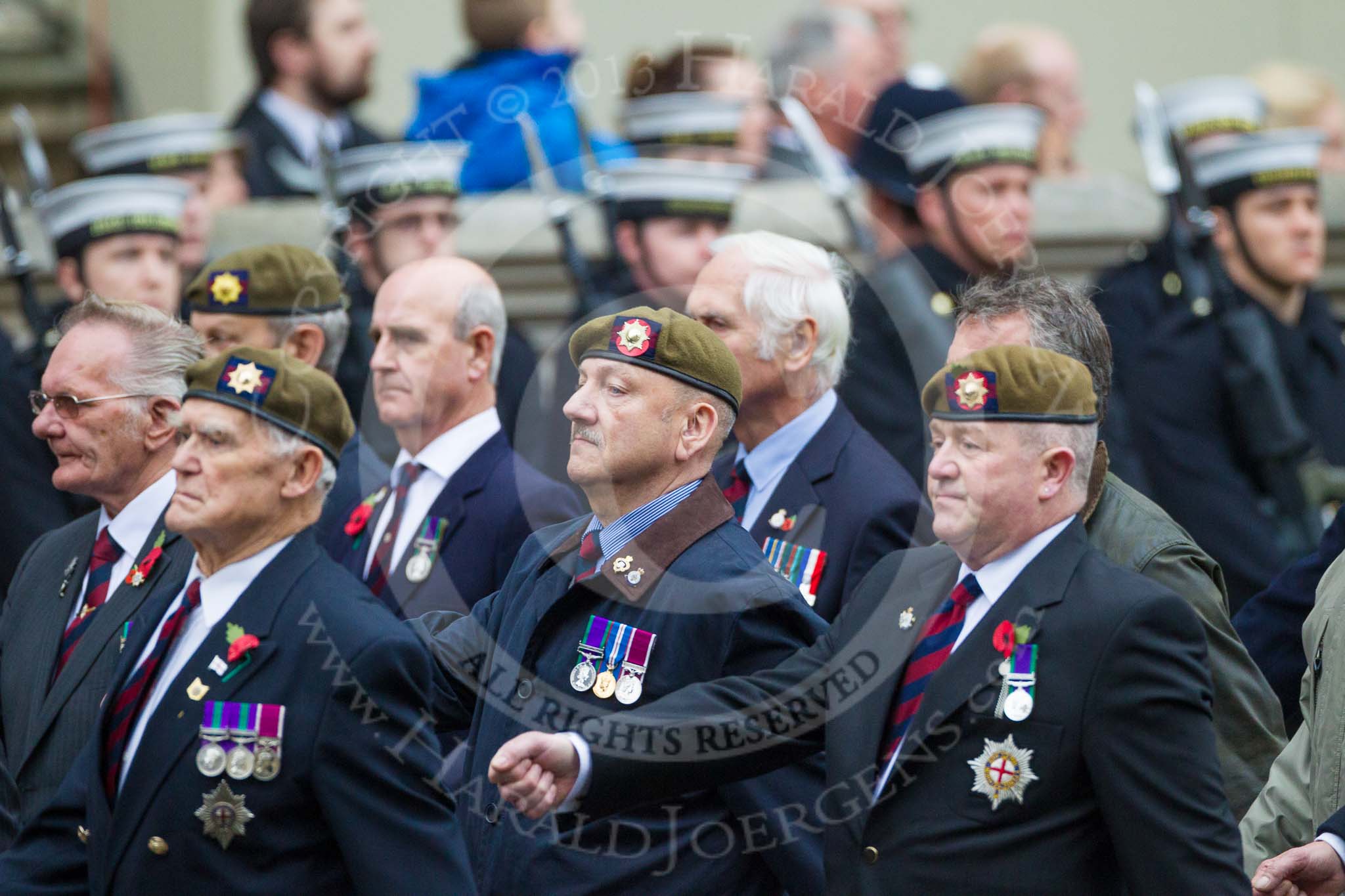 Remembrance Sunday at the Cenotaph 2015: Group A11, Coldstream Guards Association.
Cenotaph, Whitehall, London SW1,
London,
Greater London,
United Kingdom,
on 08 November 2015 at 12:10, image #1261
