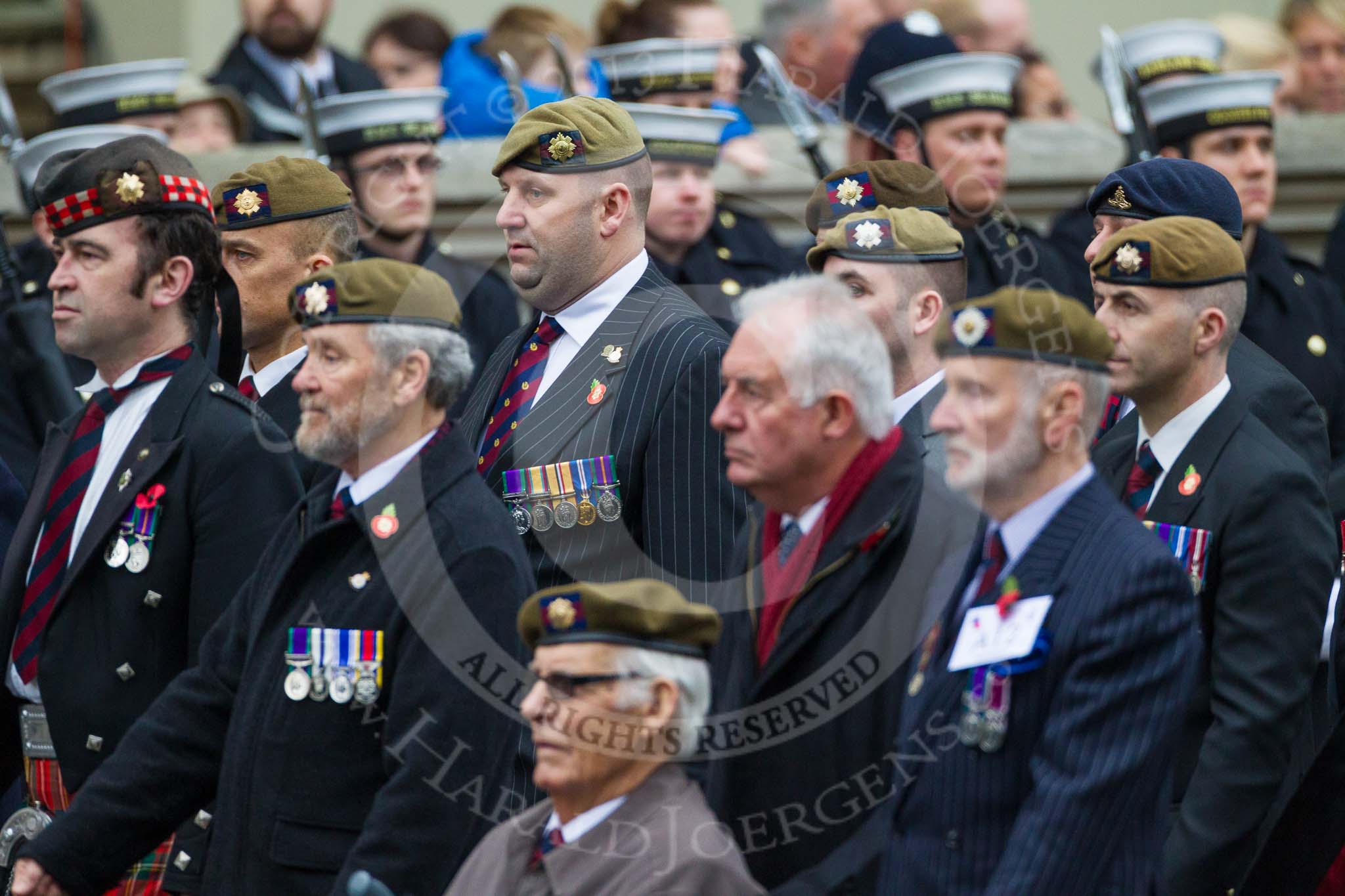 Remembrance Sunday at the Cenotaph 2015: Group A12, Scots Guards Association.
Cenotaph, Whitehall, London SW1,
London,
Greater London,
United Kingdom,
on 08 November 2015 at 12:11, image #1265