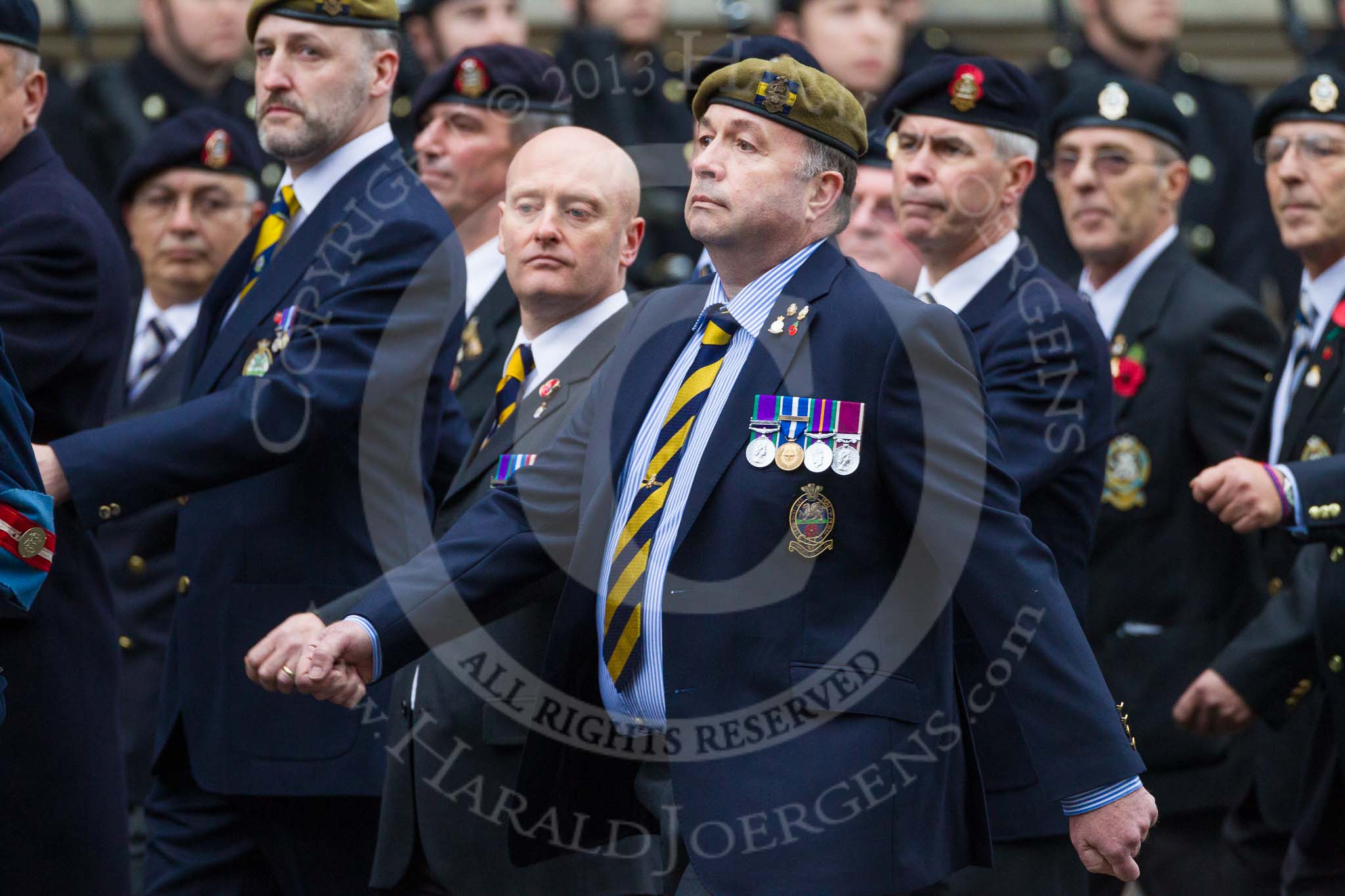 Remembrance Sunday at the Cenotaph 2015: Group A14, 4 Company Association (Parachute Regiment).
Cenotaph, Whitehall, London SW1,
London,
Greater London,
United Kingdom,
on 08 November 2015 at 12:11, image #1301