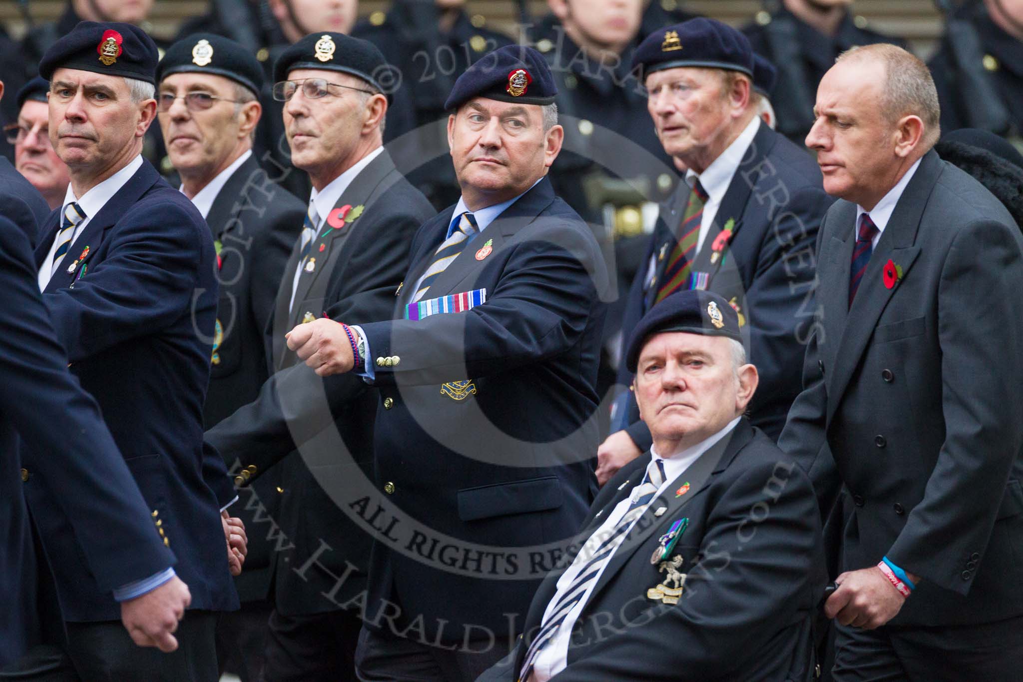Remembrance Sunday at the Cenotaph 2015: Group A14, 4 Company Association (Parachute Regiment).
Cenotaph, Whitehall, London SW1,
London,
Greater London,
United Kingdom,
on 08 November 2015 at 12:11, image #1303