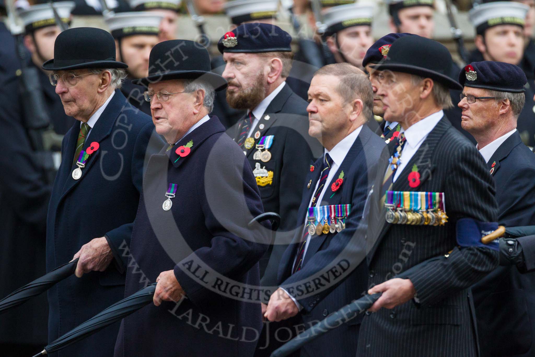 Remembrance Sunday at the Cenotaph 2015: Group A30, The Rifles & Royal Gloucestershire, Berkshire & Wiltshire Regimental Association.
Cenotaph, Whitehall, London SW1,
London,
Greater London,
United Kingdom,
on 08 November 2015 at 12:13, image #1392