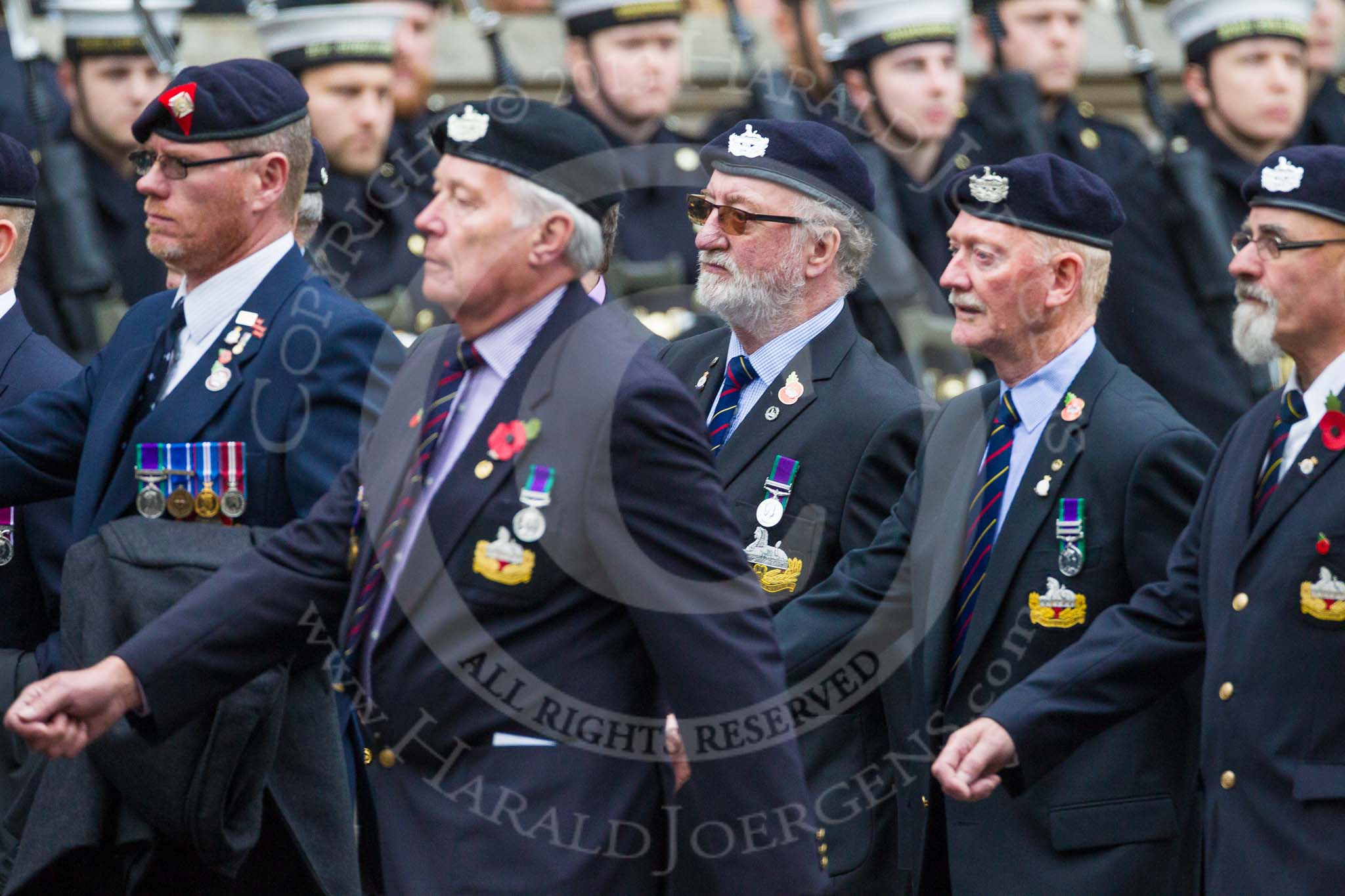 Remembrance Sunday at the Cenotaph 2015: Group A31, Durham Light Infantry Association.
Cenotaph, Whitehall, London SW1,
London,
Greater London,
United Kingdom,
on 08 November 2015 at 12:13, image #1398