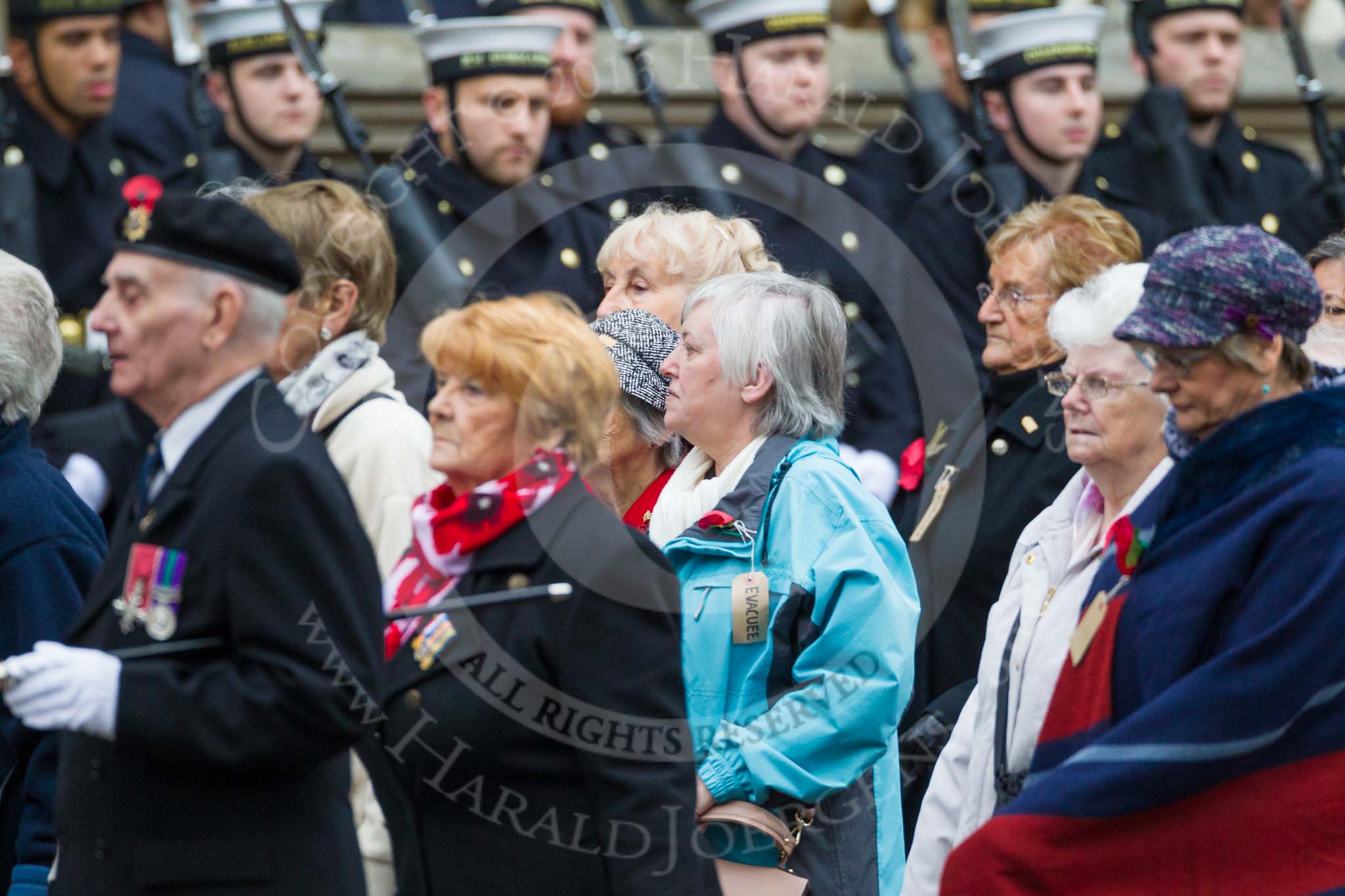 Remembrance Sunday at the Cenotaph 2015: Group M5, Evacuees Reunion Association.
Cenotaph, Whitehall, London SW1,
London,
Greater London,
United Kingdom,
on 08 November 2015 at 12:15, image #1447