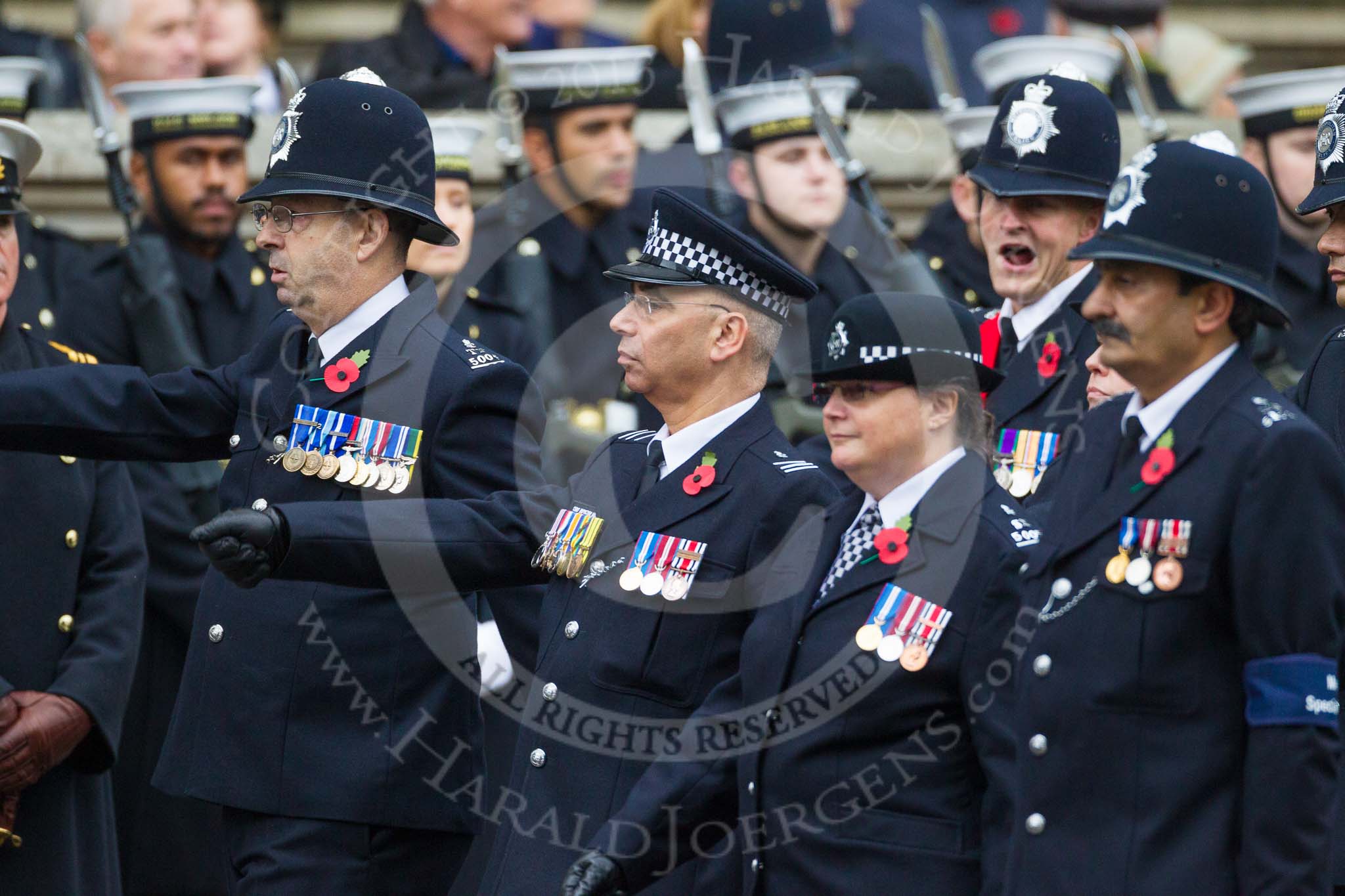 Remembrance Sunday at the Cenotaph 2015: Group M12, Metropolitan Special Constabulary.
Cenotaph, Whitehall, London SW1,
London,
Greater London,
United Kingdom,
on 08 November 2015 at 12:15, image #1477