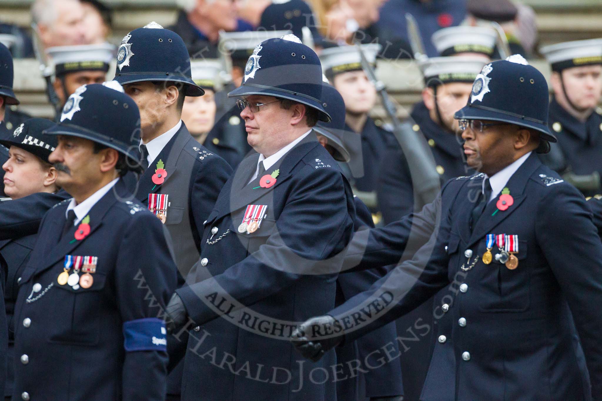 Remembrance Sunday at the Cenotaph 2015: Group M12, Metropolitan Special Constabulary.
Cenotaph, Whitehall, London SW1,
London,
Greater London,
United Kingdom,
on 08 November 2015 at 12:15, image #1479