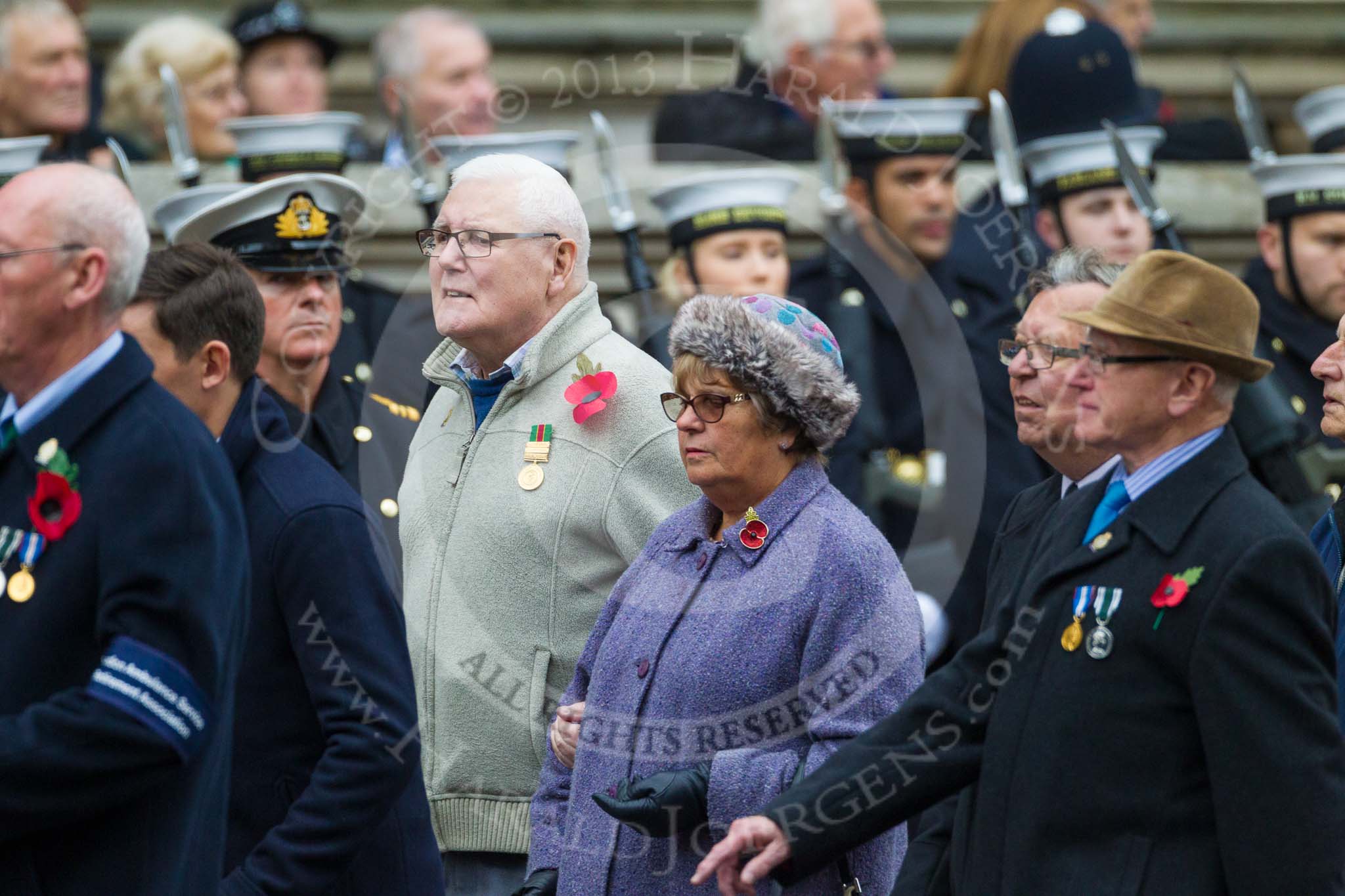 Remembrance Sunday at the Cenotaph 2015: Group M14, London Ambulance Service Retirement Association.
Cenotaph, Whitehall, London SW1,
London,
Greater London,
United Kingdom,
on 08 November 2015 at 12:16, image #1498