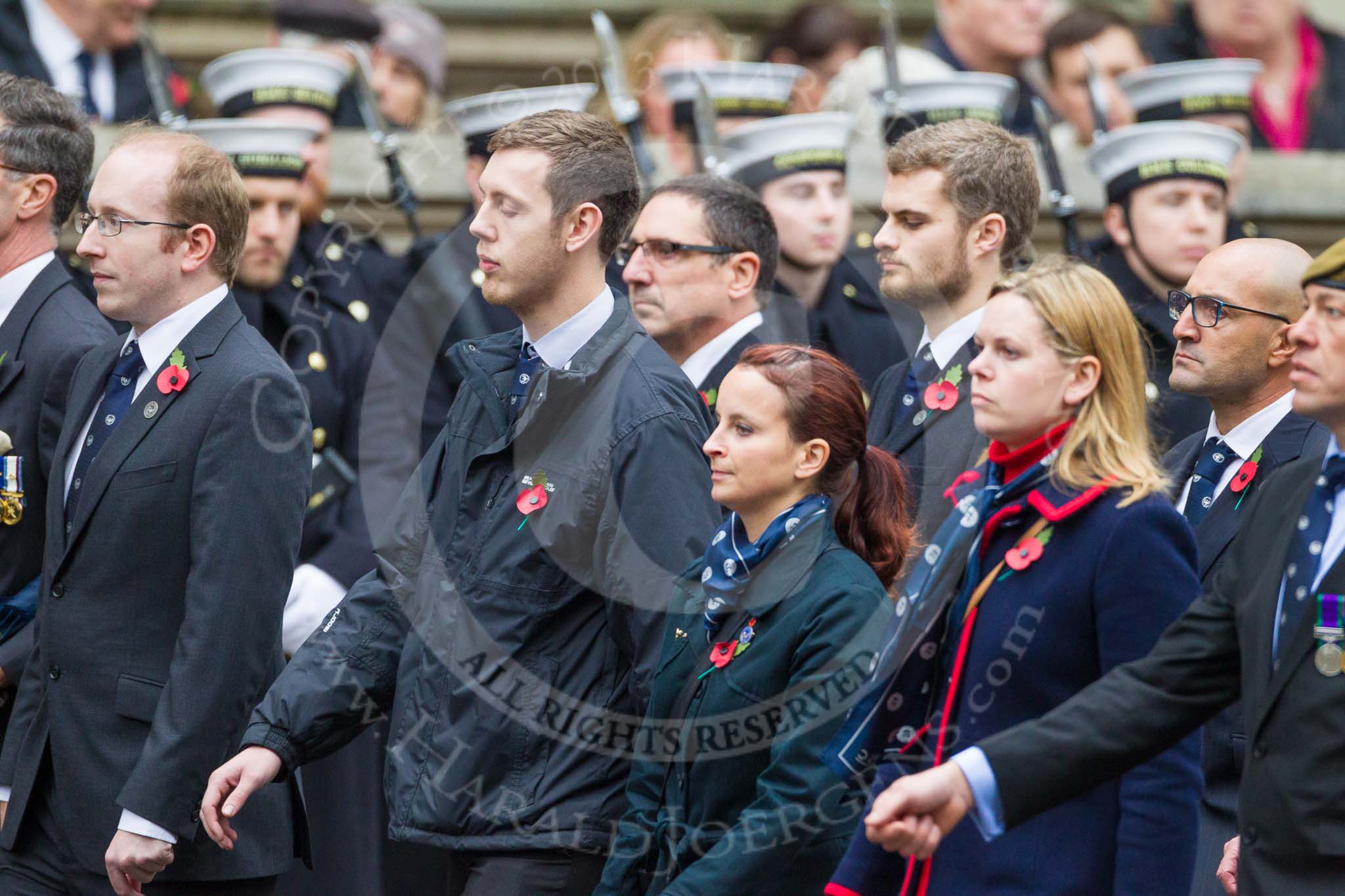 Remembrance Sunday at the Cenotaph 2015: Group M21, Commonwealth War Graves Commission.
Cenotaph, Whitehall, London SW1,
London,
Greater London,
United Kingdom,
on 08 November 2015 at 12:17, image #1545