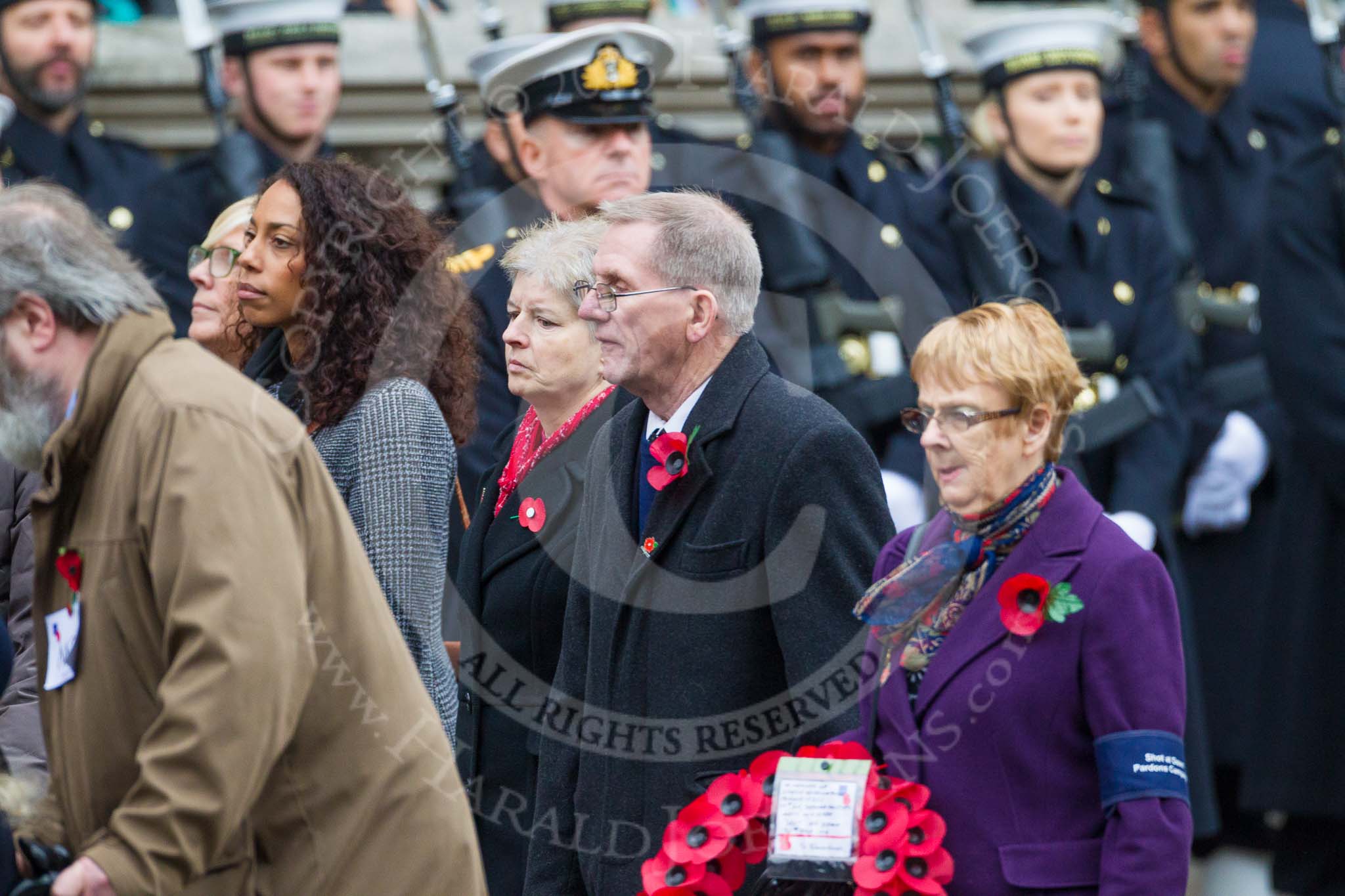 Remembrance Sunday at the Cenotaph 2015: Group M38, Shot at Dawn Pardons Campaign.
Cenotaph, Whitehall, London SW1,
London,
Greater London,
United Kingdom,
on 08 November 2015 at 12:19, image #1656