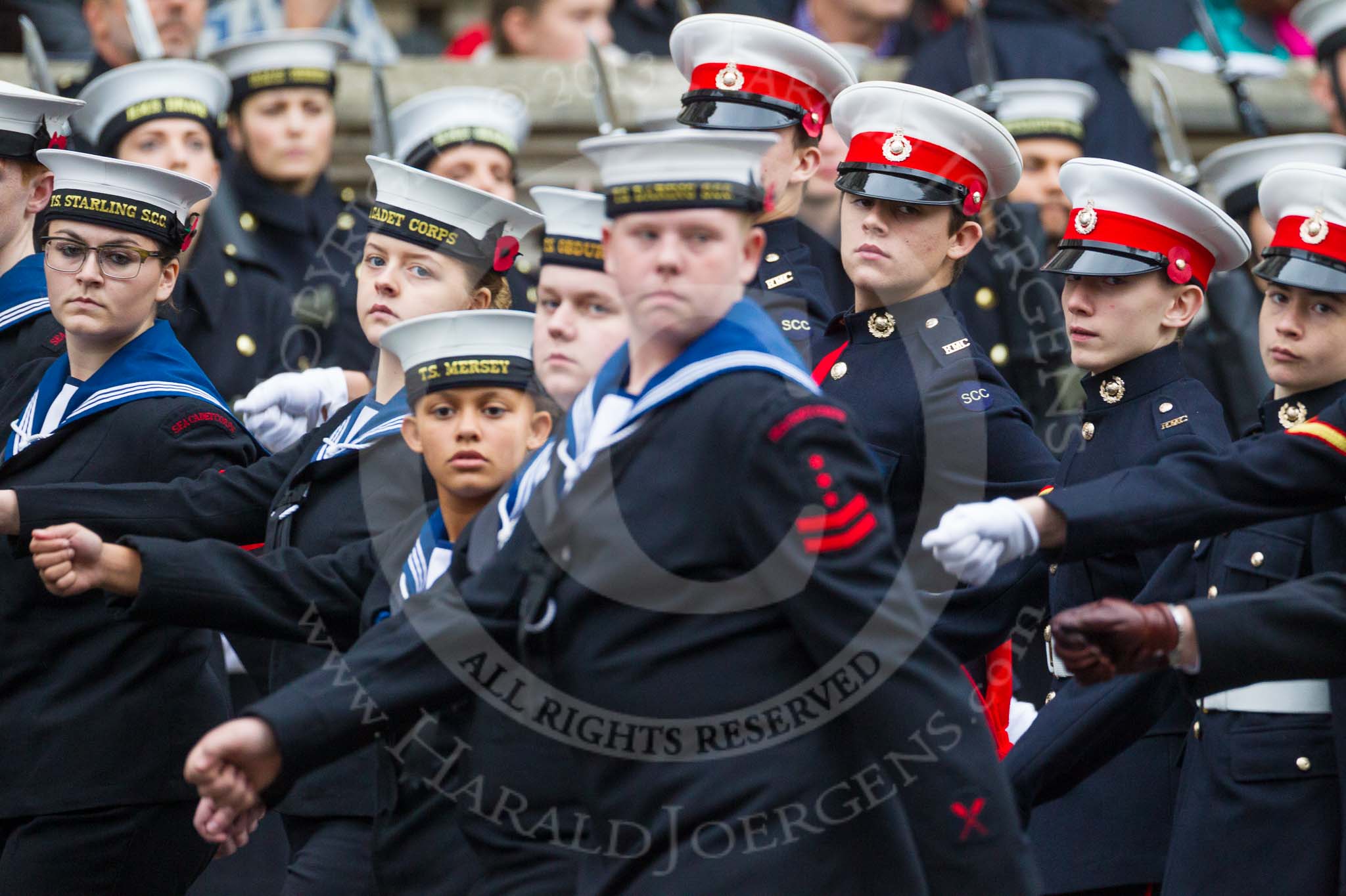 Remembrance Sunday at the Cenotaph 2015: Group M47, Combined Cadet Force.
Cenotaph, Whitehall, London SW1,
London,
Greater London,
United Kingdom,
on 08 November 2015 at 12:20, image #1703