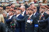 Remembrance Sunday at the Cenotaph 2015: Group B25, Kings Royal Hussars Regimental Association.
Cenotaph, Whitehall, London SW1,
London,
Greater London,
United Kingdom,
on 08 November 2015 at 11:41, image #190