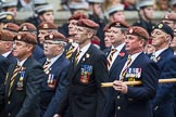 Remembrance Sunday at the Cenotaph 2015: Group B25, Kings Royal Hussars Regimental Association.
Cenotaph, Whitehall, London SW1,
London,
Greater London,
United Kingdom,
on 08 November 2015 at 11:41, image #193