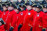 Remembrance Sunday at the Cenotaph 2015: Group B43, Royal Hospital Chelsea.
Cenotaph, Whitehall, London SW1,
London,
Greater London,
United Kingdom,
on 08 November 2015 at 11:45, image #350