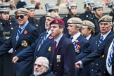 Remembrance Sunday at the Cenotaph 2015: Group C18, Royal Air Force Masirah & Salalah Veterans Association (New for 2015).
Cenotaph, Whitehall, London SW1,
London,
Greater London,
United Kingdom,
on 08 November 2015 at 11:49, image #525