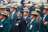 Remembrance Sunday at the Cenotaph 2015: Group D16, Gurkha Brigade Association.
Cenotaph, Whitehall, London SW1,
London,
Greater London,
United Kingdom,
on 08 November 2015 at 11:54, image #676