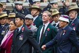 Remembrance Sunday at the Cenotaph 2015: Group D16, Gurkha Brigade Association.
Cenotaph, Whitehall, London SW1,
London,
Greater London,
United Kingdom,
on 08 November 2015 at 11:54, image #687