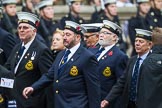 Remembrance Sunday at the Cenotaph 2015: Group E13, HMS Tiger Association.
Cenotaph, Whitehall, London SW1,
London,
Greater London,
United Kingdom,
on 08 November 2015 at 12:00, image #873