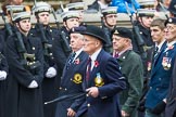 Remembrance Sunday at the Cenotaph 2015: Group F13, National Service Veterans Alliance.
Cenotaph, Whitehall, London SW1,
London,
Greater London,
United Kingdom,
on 08 November 2015 at 12:05, image #1059