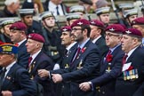 Remembrance Sunday at the Cenotaph 2015: Group A14, 4 Company Association (Parachute Regiment).
Cenotaph, Whitehall, London SW1,
London,
Greater London,
United Kingdom,
on 08 November 2015 at 12:11, image #1280