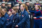 Remembrance Sunday at the Cenotaph 2015: Group M53, Girls Brigade England & Wales.
Cenotaph, Whitehall, London SW1,
London,
Greater London,
United Kingdom,
on 08 November 2015 at 12:21, image #1746