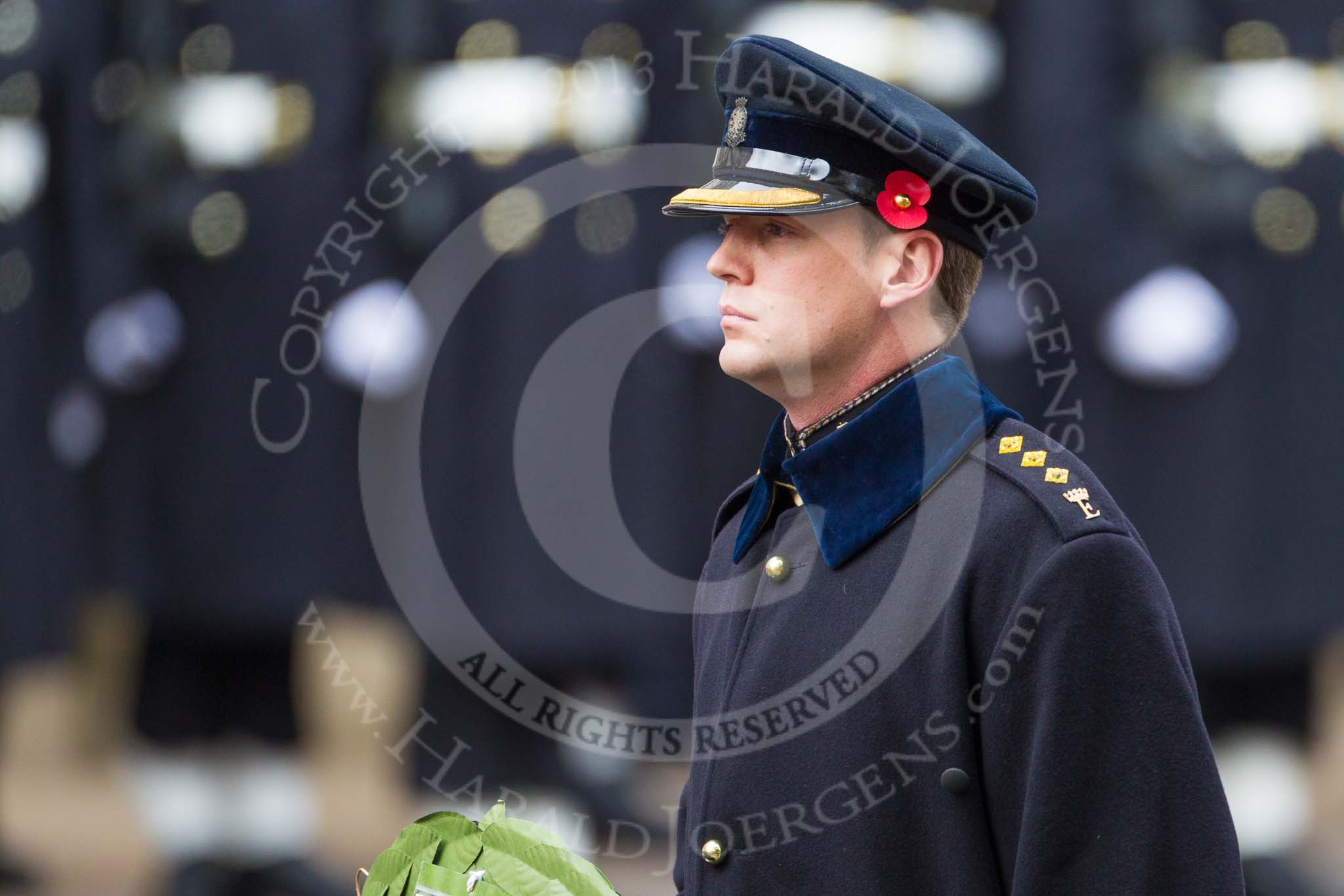 Remembrance Sunday at the Cenotaph 2015: Captain Hugh Vere Nicoll, equerry to the Duke of Essex. Image #170, 08 November 2015 11:03 Whitehall, London, UK