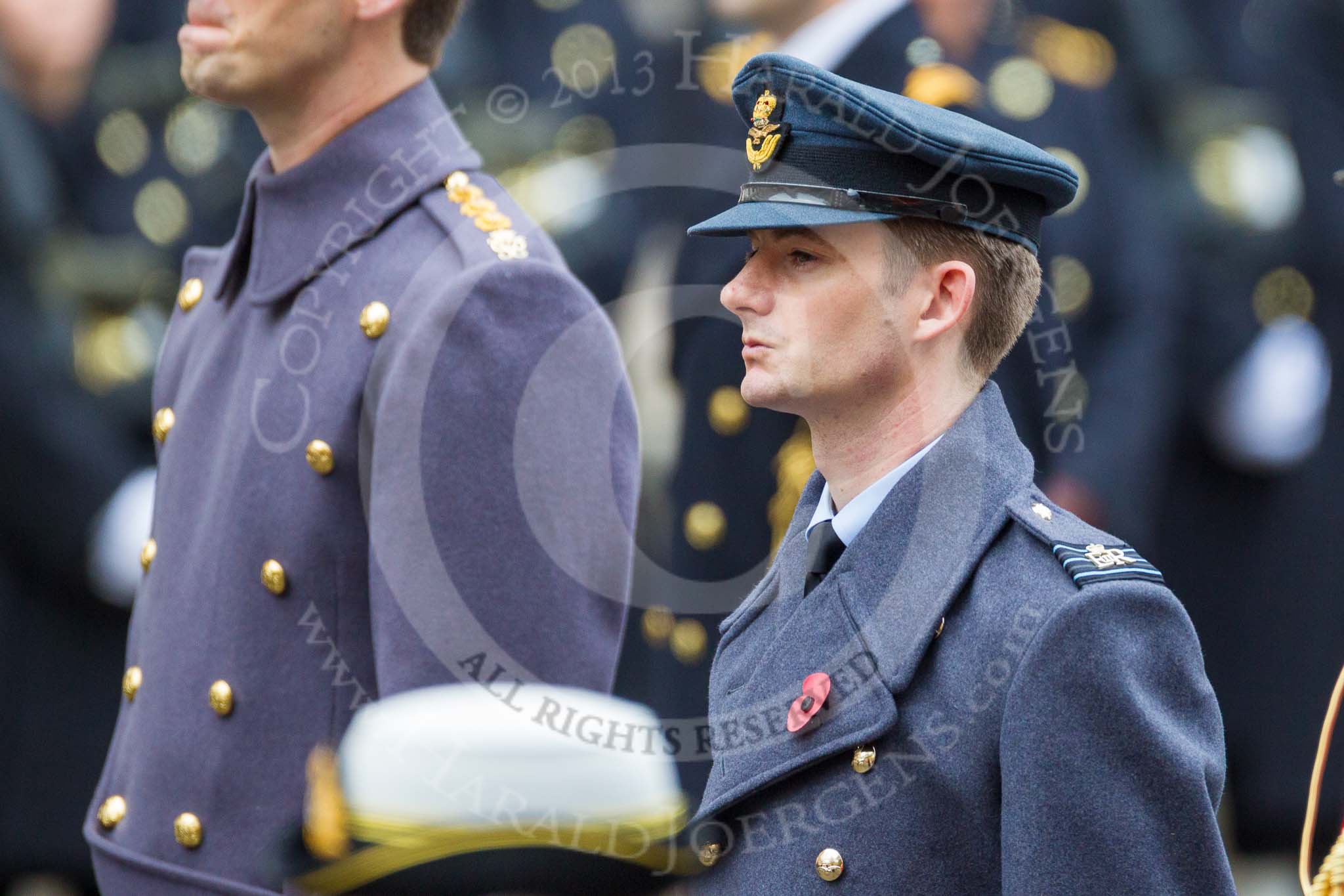 Remembrance Sunday at the Cenotaph 2015: Wing Commander Sam Fletcher, RAF, Equerry to HM The Queen. Image #283, 08 November 2015 11:14 Whitehall, London, UK