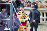 Remembrance Sunday at the Cenotaph 2015: Drum Major Tony Taylor, Coldstream Guards. Image #50, 08 November 2015 10:27 Whitehall, London, UK