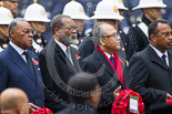 Remembrance Sunday at the Cenotaph 2015: The High Commissioner of Grenada, the High Commissioner of The Bahamas, the High Commissioner of Bangladesh, and the High Commissioner of Fiji with their wreaths at the Cenotaph. Image #114, 08 November 2015 10:57 Whitehall, London, UK