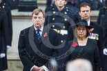 Remembrance Sunday at the Cenotaph 2015: The Secretary of State for Culture, Media and Sport, The Rt Hon John Whittingdale MP, and The Lord Speaker, Baroness D'Souza. Image #149, 08 November 2015 11:02 Whitehall, London, UK