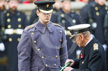Remembrance Sunday at the Cenotaph 2015: The Equerry to HRH The Duke of Edinburgh, Captain  Frederick  Moynan, after handing over the wreath. Image #183, 08 November 2015 11:04 Whitehall, London, UK