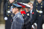 Remembrance Sunday at the Cenotaph 2015: HRH The Duke of Cambridge, HRH Prince Harry, and HRH The Duke of York, saluting after laying their wreaths at the Cenotaph. Image #194, 08 November 2015 11:05 Whitehall, London, UK