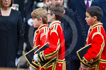 Remembrance Sunday at the Cenotaph 2015: The choir on the way back to the Foreign- and Commonwealth Office. Image #323, 08 November 2015 11:21 Whitehall, London, UK