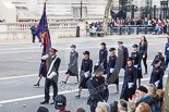 Remembrance Sunday at the Cenotaph 2015: Regent Hall Salvation Army conduct their annual service of Remembrance at the Cenotaph. Regent Hall is the only church on Oxford Street in Central London, they pay their respects, as a local presence, separately from the national representatives that take part in the official March Past. Image #388, 08 November 2015 13:08 Whitehall, London, UK