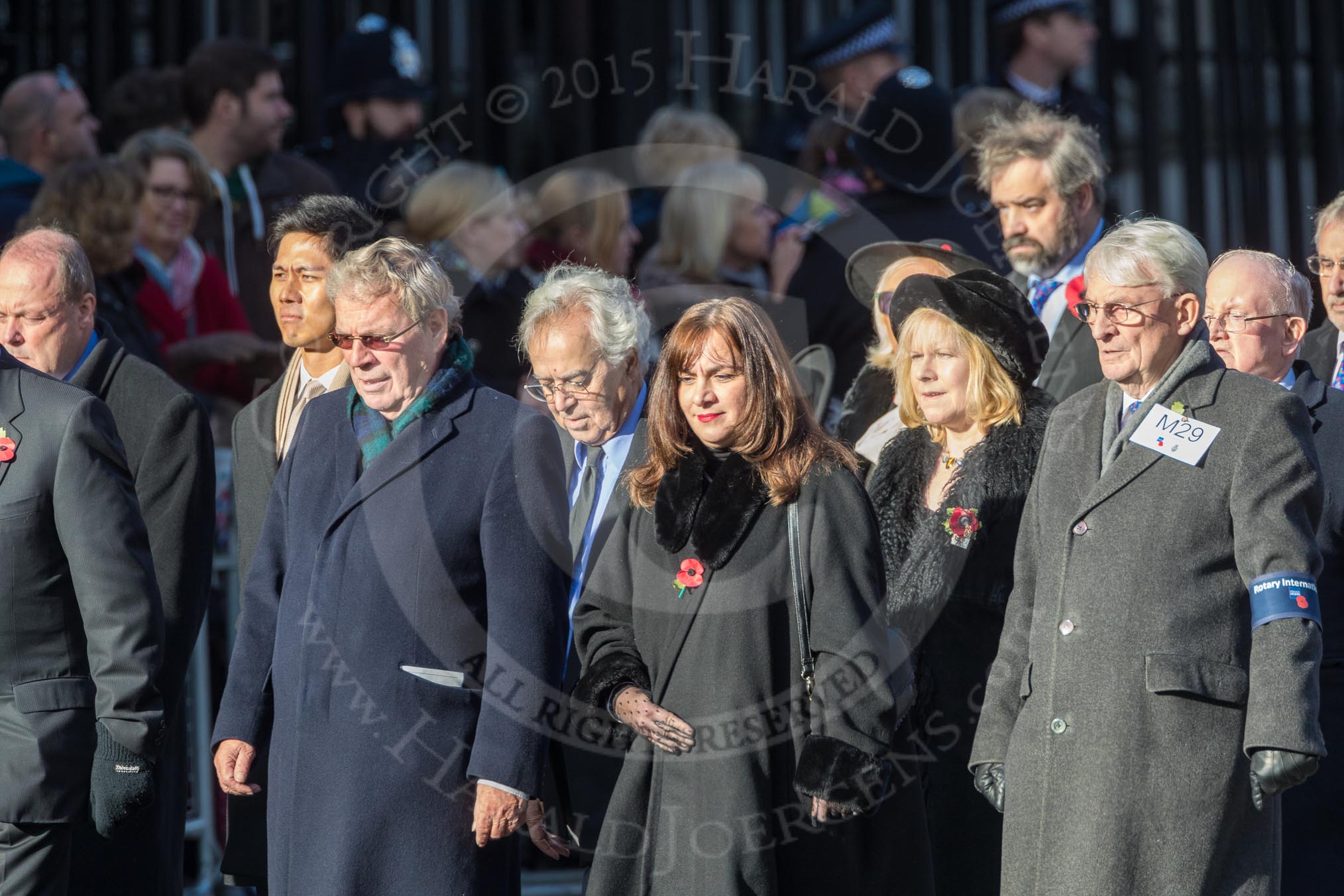March Past, Remembrance Sunday at the Cenotaph 2016: M29 Rotary International.
Cenotaph, Whitehall, London SW1,
London,
Greater London,
United Kingdom,
on 13 November 2016 at 13:17, image #2753