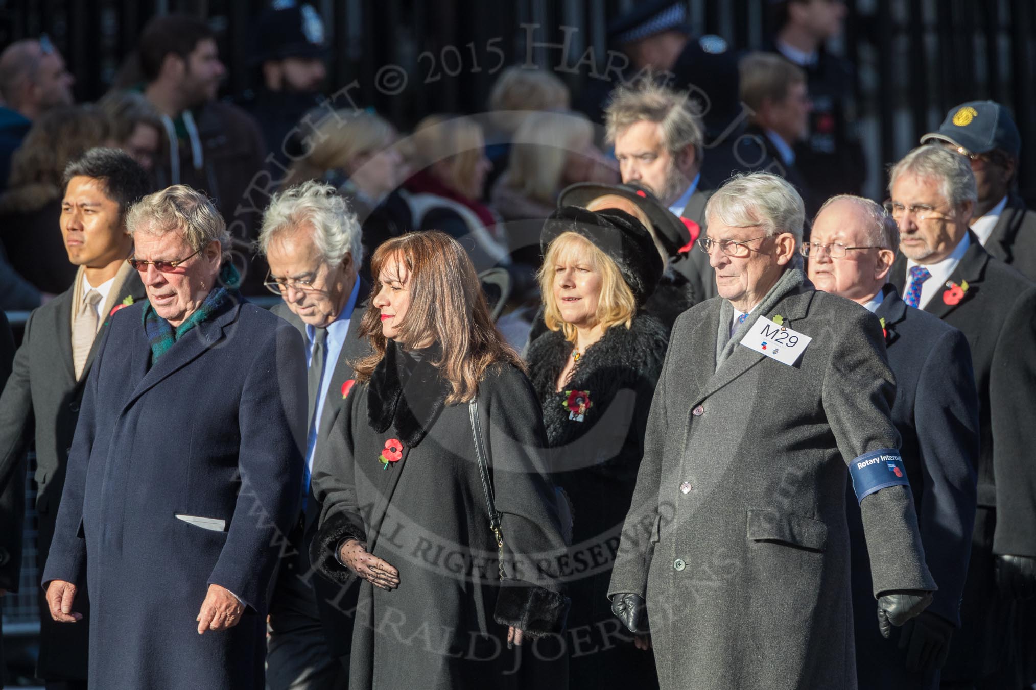 March Past, Remembrance Sunday at the Cenotaph 2016: M29 Rotary International.
Cenotaph, Whitehall, London SW1,
London,
Greater London,
United Kingdom,
on 13 November 2016 at 13:17, image #2754