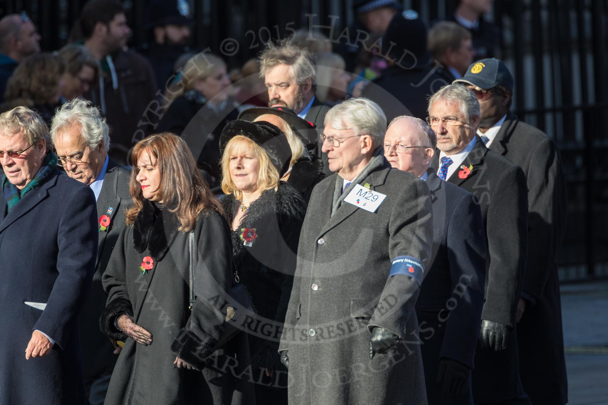 March Past, Remembrance Sunday at the Cenotaph 2016: M29 Rotary International.
Cenotaph, Whitehall, London SW1,
London,
Greater London,
United Kingdom,
on 13 November 2016 at 13:17, image #2755