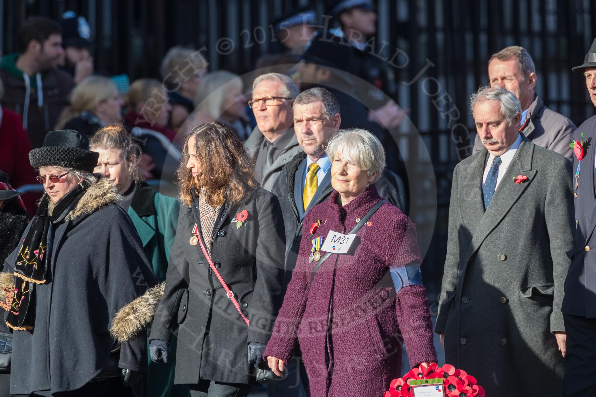 March Past, Remembrance Sunday at the Cenotaph 2016: M31 Romany & Traveller Society.
Cenotaph, Whitehall, London SW1,
London,
Greater London,
United Kingdom,
on 13 November 2016 at 13:17, image #2776