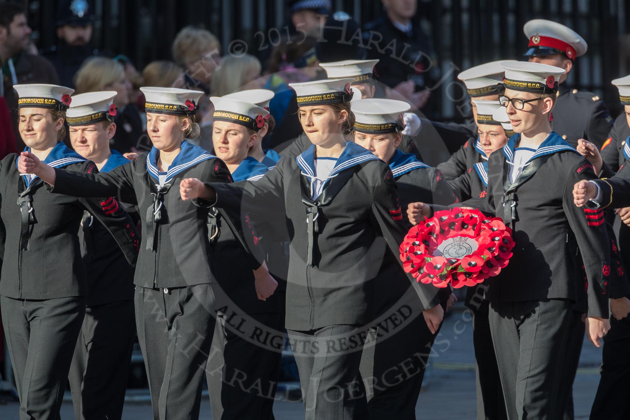 March Past, Remembrance Sunday at the Cenotaph 2016: M32 Army and combined Cadet Force.
Cenotaph, Whitehall, London SW1,
London,
Greater London,
United Kingdom,
on 13 November 2016 at 13:17, image #2788