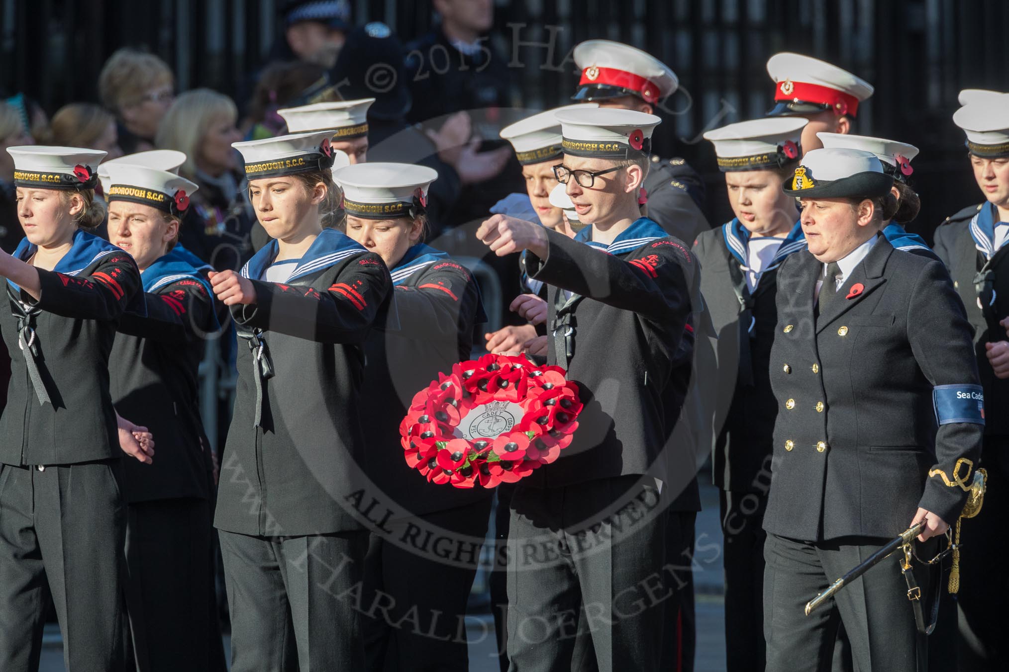March Past, Remembrance Sunday at the Cenotaph 2016: M32 Army and combined Cadet Force.
Cenotaph, Whitehall, London SW1,
London,
Greater London,
United Kingdom,
on 13 November 2016 at 13:17, image #2789
