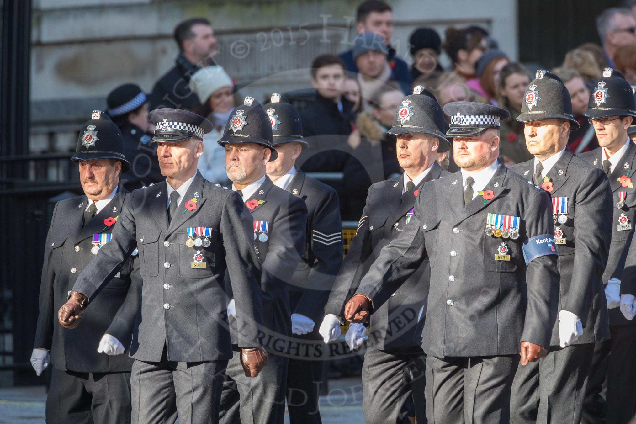 March Past, Remembrance Sunday at the Cenotaph 2016: M39 Kent Police.
Cenotaph, Whitehall, London SW1,
London,
Greater London,
United Kingdom,
on 13 November 2016 at 13:19, image #2927